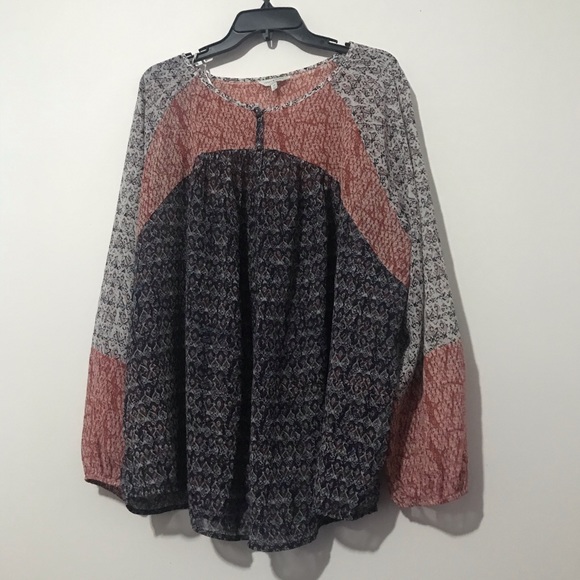 Lucky Brand Peasant blouse size 3X - Picture 2 of 10
